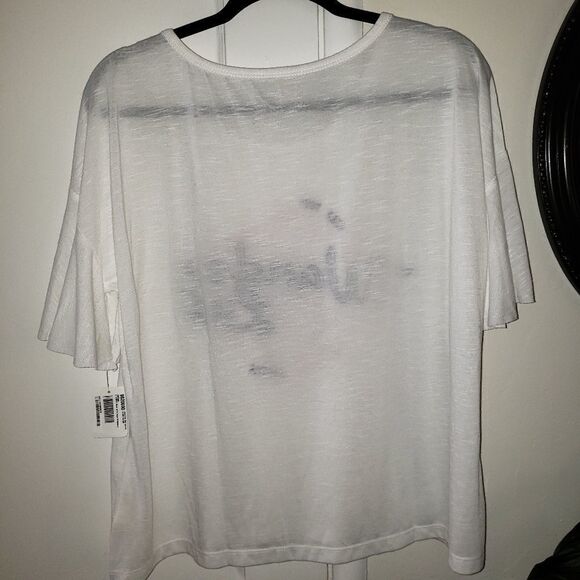 Jessica Simpson Jerilynn Cropped Slub Graphic Top - Picture 6 of 7